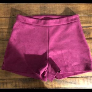 Zara Faux suede shorts |magenta| size medium